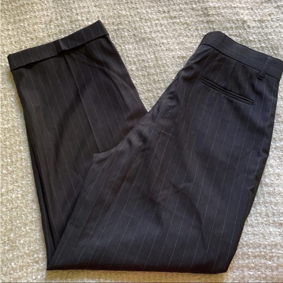 🎩 Kenneth Cole Reaction Size 18 Black Pinstripe Dress Pant - Picture 6 of 7